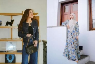 Kolase Foto Motif Floral dan Denim. (Foto: Instagram @aaliyah.massaid / @laudyacynthiabella)