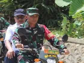 Kunjungan Tim Wasev Mabesad Jadi Motivasi Bagi Satgas TMMD di Gorontalo.(Foto : Dok. TNI)