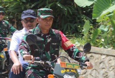 Kunjungan Tim Wasev Mabesad Jadi Motivasi Bagi Satgas TMMD di Gorontalo.(Foto : Dok. TNI)
