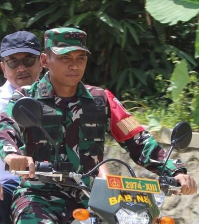 Kunjungan Tim Wasev Mabesad Jadi Motivasi Bagi Satgas TMMD di Gorontalo.(Foto : Dok. TNI)